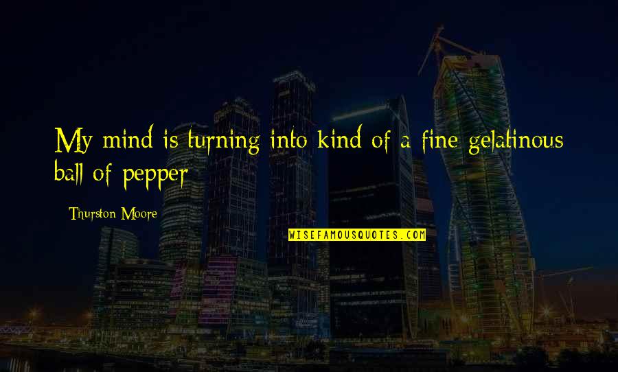 Trenching Hoe Quotes By Thurston Moore: My mind is turning into kind of a Trenching Hoe Quotes By Thurston Moore: My mind is turning into kind of a