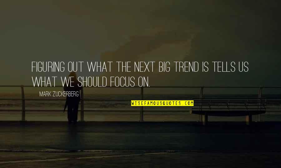 Trend Quotes By Mark Zuckerberg: Figuring out what the next big trend is