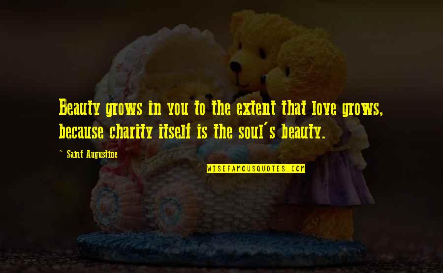 Trepar Conjugation Quotes By Saint Augustine: Beauty grows in you to the extent that Trepar Conjugation Quotes By Saint Augustine: Beauty grows in you to the extent that