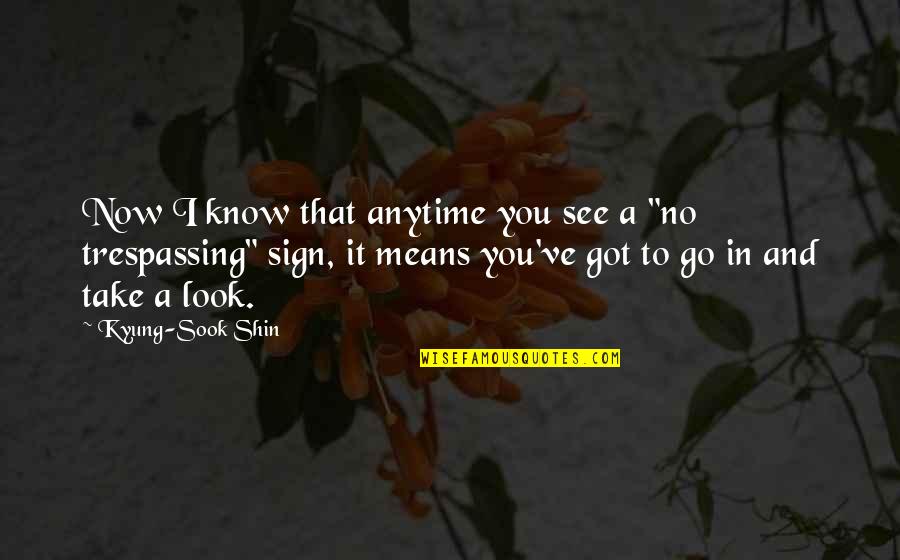 Trespassing Quotes By Kyung-Sook Shin: Now I know that anytime you see a