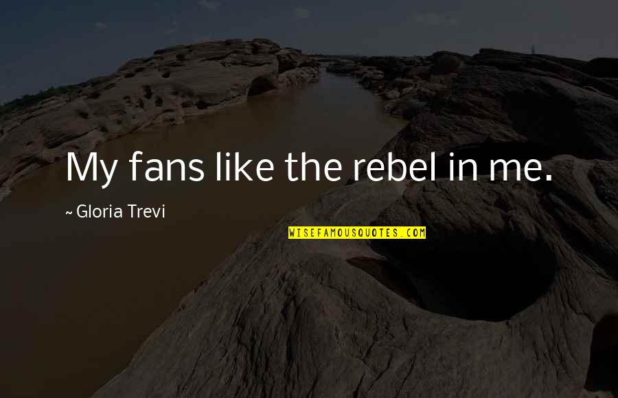 Trevi Quotes By Gloria Trevi: My fans like the rebel in me.