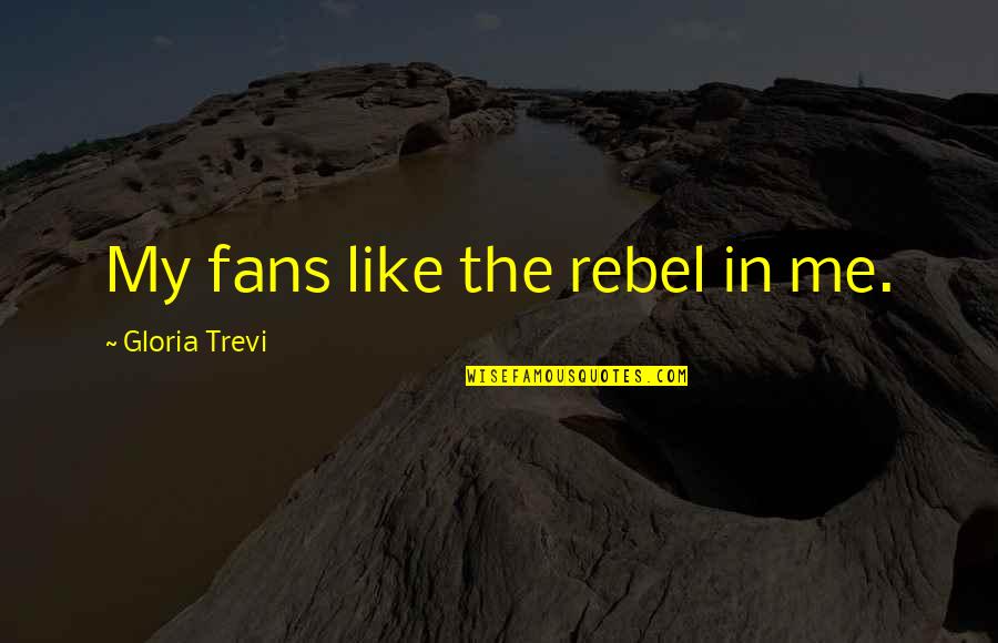 Trevi's Quotes By Gloria Trevi: My fans like the rebel in me.