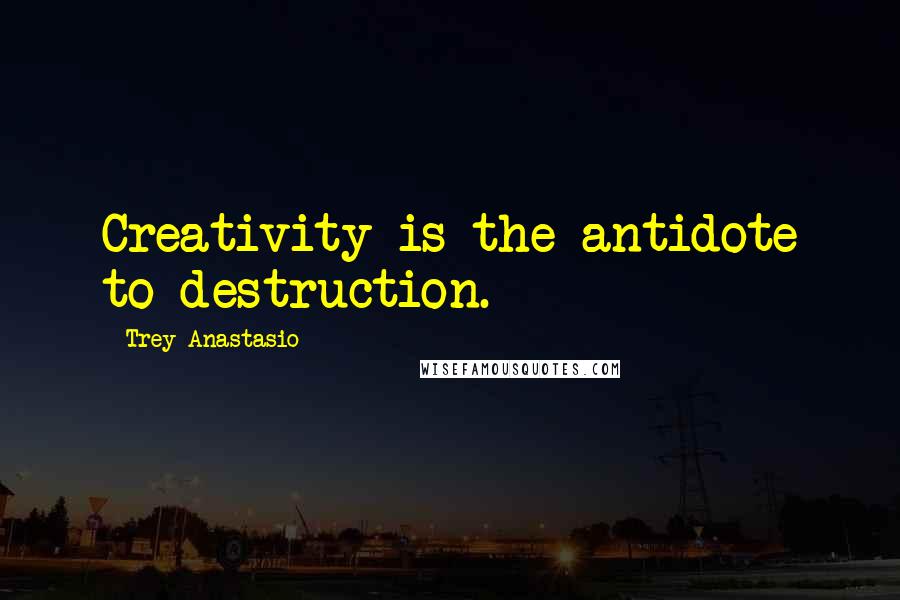 Trey Anastasio quotes: Creativity is the antidote to destruction.