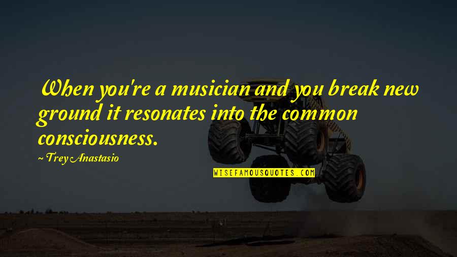 Trey Anastasio Quotes By Trey Anastasio: When you're a musician and you break new