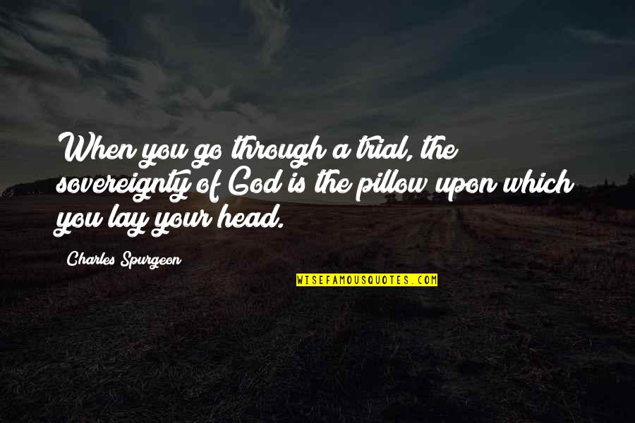 Trials Quotes By Charles Spurgeon: When you go through a trial, the sovereignty