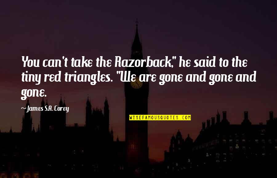 Triangles Quotes By James S.A. Corey: You can't take the Razorback," he said to