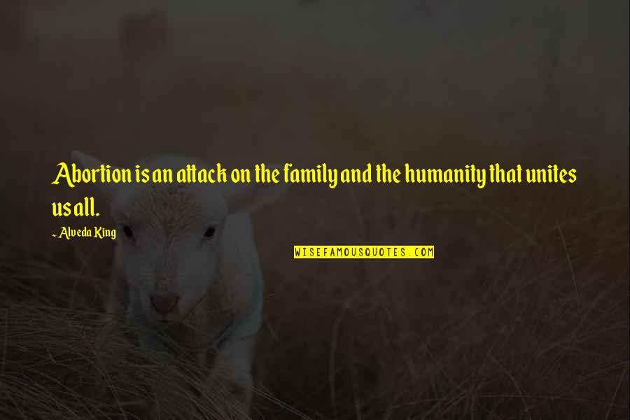 Triangulations Quilting Quotes By Alveda King: Abortion is an attack on the family and