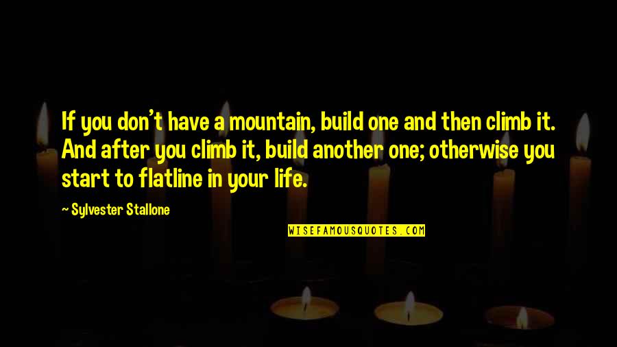Trianon 100 Quotes By Sylvester Stallone: If you don't have a mountain, build one Trianon 100 Quotes By Sylvester Stallone: If you don't have a mountain, build one