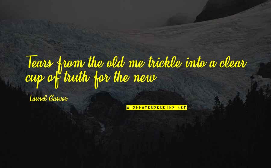 Trickle Quotes By Laurel Garver: Tears from the old me trickle into a