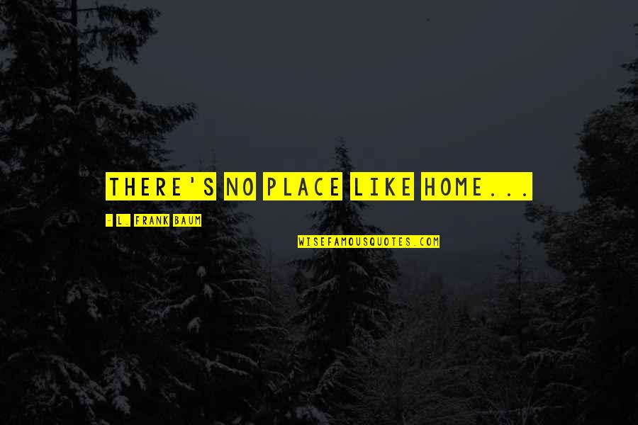 Tricksters In Disney Quotes By L. Frank Baum: There's no place like home...