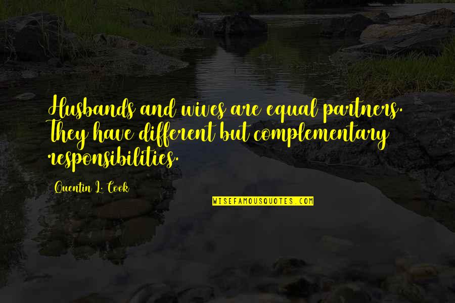 Tricksters In Disney Quotes By Quentin L. Cook: Husbands and wives are equal partners. They have