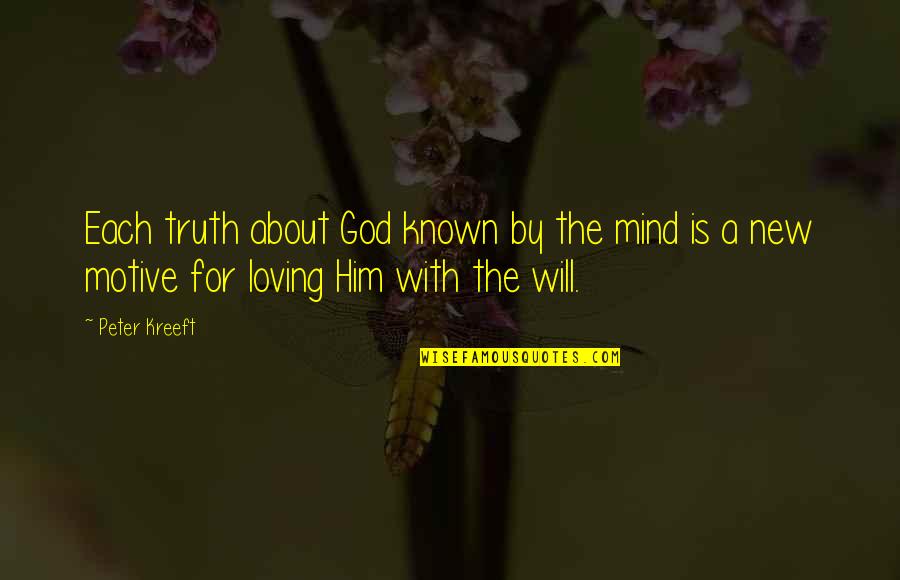 Triebwerk Future Quotes By Peter Kreeft: Each truth about God known by the mind