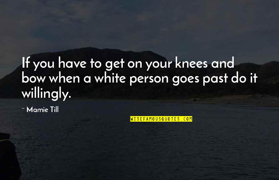 Trifecta Quotes By Mamie Till: If you have to get on your knees