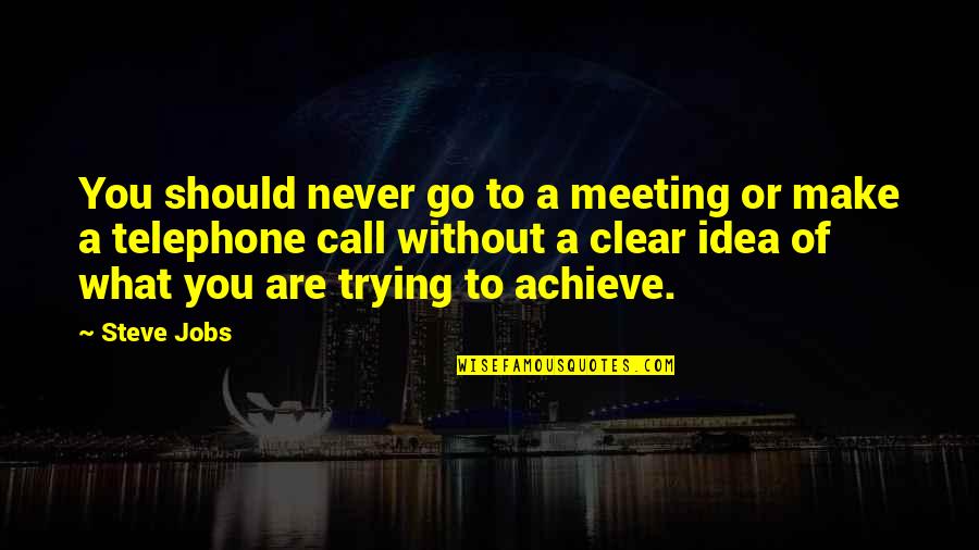 Triffid Quotes By Steve Jobs: You should never go to a meeting or