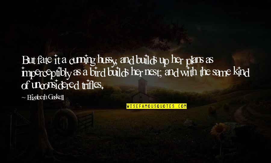 Trifles Bird Quotes By Elizabeth Gaskell: But fate it a cunning hussy, and builds Trifles Bird Quotes By Elizabeth Gaskell: But fate it a cunning hussy, and builds
