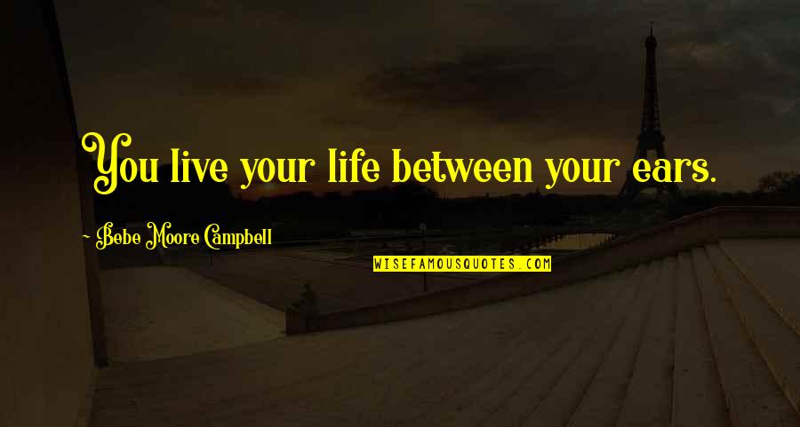 Trifogli Del Quotes By Bebe Moore Campbell: You live your life between your ears. Trifogli Del Quotes By Bebe Moore Campbell: You live your life between your ears.