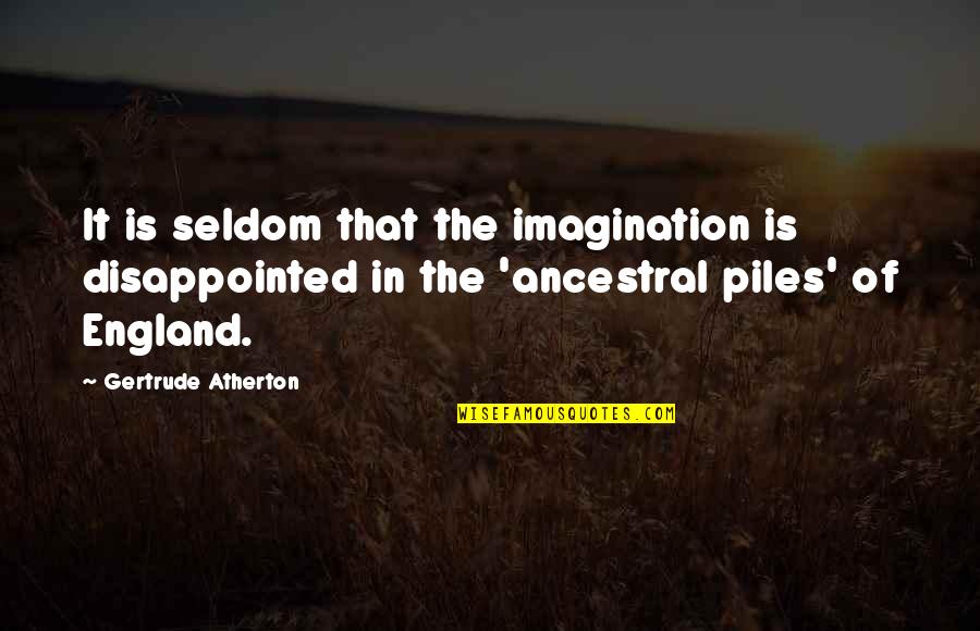 Trifunovic Kragujevac Quotes By Gertrude Atherton: It is seldom that the imagination is disappointed