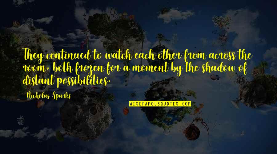 Trilobite Fossil Quotes By Nicholas Sparks: They continued to watch each other from across Trilobite Fossil Quotes By Nicholas Sparks: They continued to watch each other from across