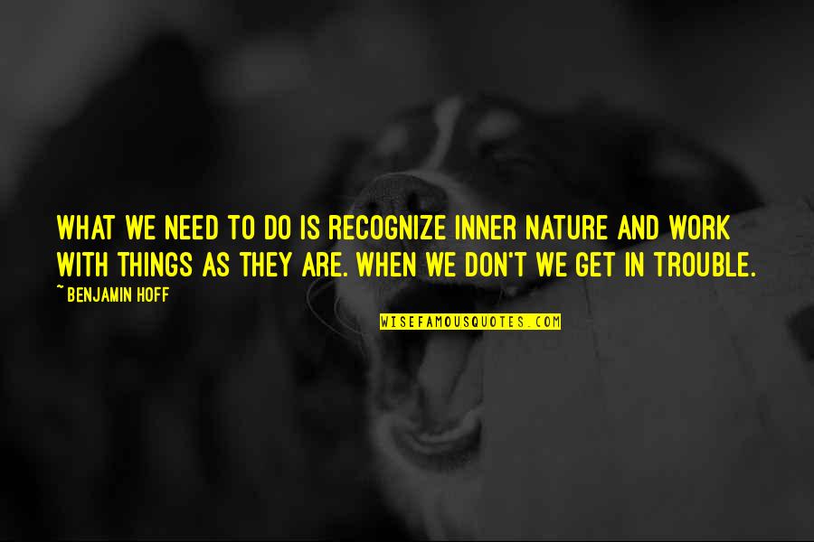 Trimano Fortis Quotes By Benjamin Hoff: What we need to do is recognize inner