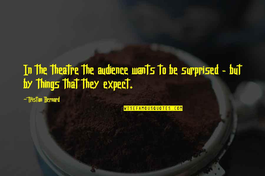 Trimis Ibanez Quotes By Tristan Bernard: In the theatre the audience wants to be