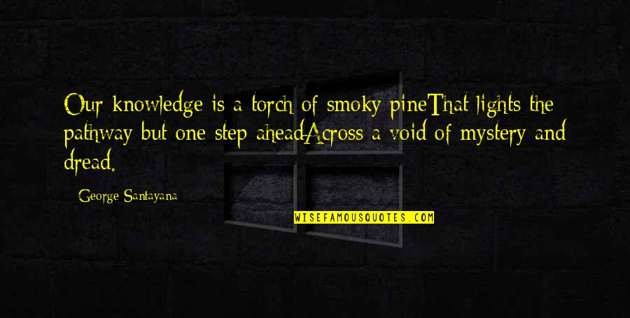 Trinder Assay Quotes By George Santayana: Our knowledge is a torch of smoky pineThat Trinder Assay Quotes By George Santayana: Our knowledge is a torch of smoky pineThat