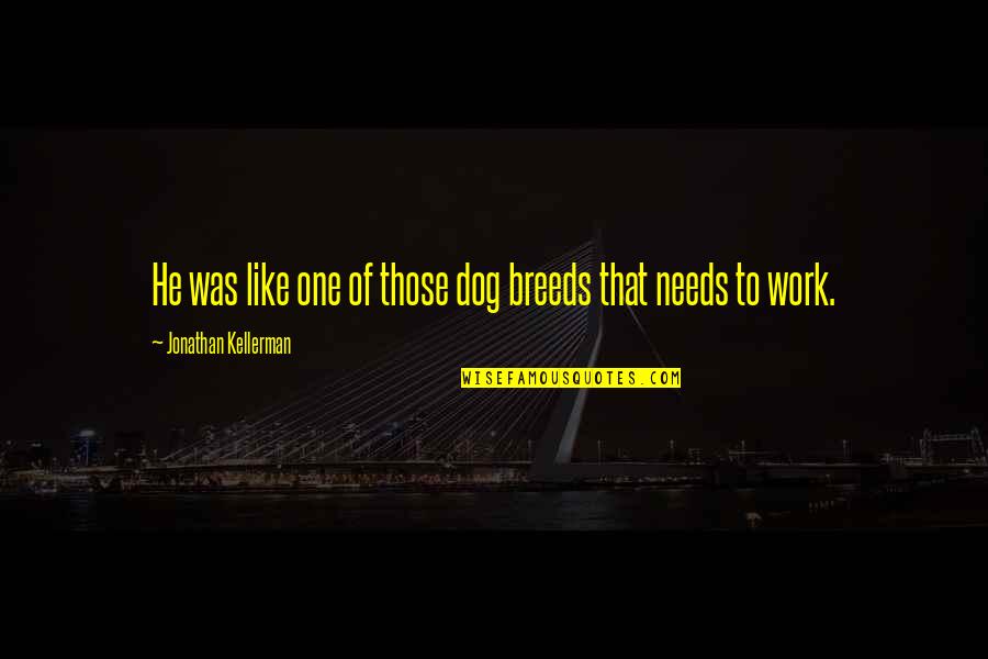 Trinica Zimmer Quotes By Jonathan Kellerman: He was like one of those dog breeds