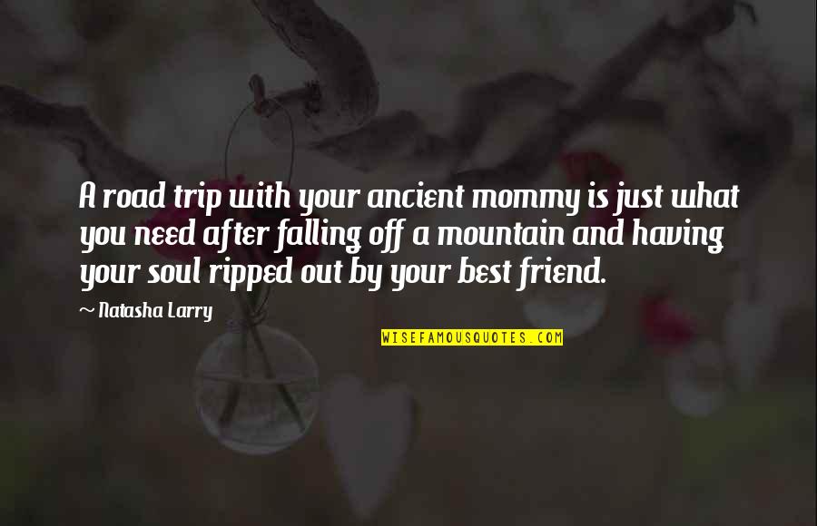 Trip With Best Friend Quotes By Natasha Larry: A road trip with your ancient mommy is