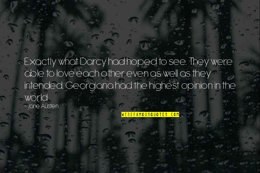 Tripeaks Quotes By Jane Austen: Exactly what Darcy had hoped to see. They Tripeaks Quotes By Jane Austen: Exactly what Darcy had hoped to see. They