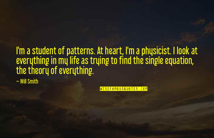 Tripods Book Quotes By Will Smith: I'm a student of patterns. At heart, I'm Tripods Book Quotes By Will Smith: I'm a student of patterns. At heart, I'm