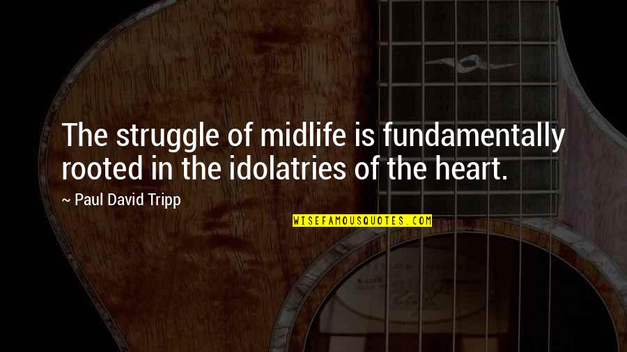 Tripp'd Quotes By Paul David Tripp: The struggle of midlife is fundamentally rooted in