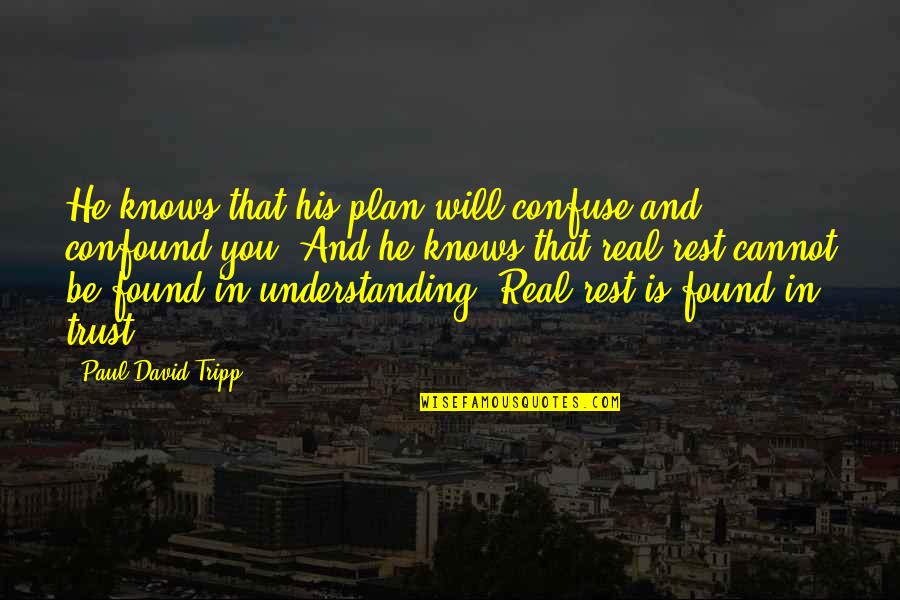 Tripp'd Quotes By Paul David Tripp: He knows that his plan will confuse and