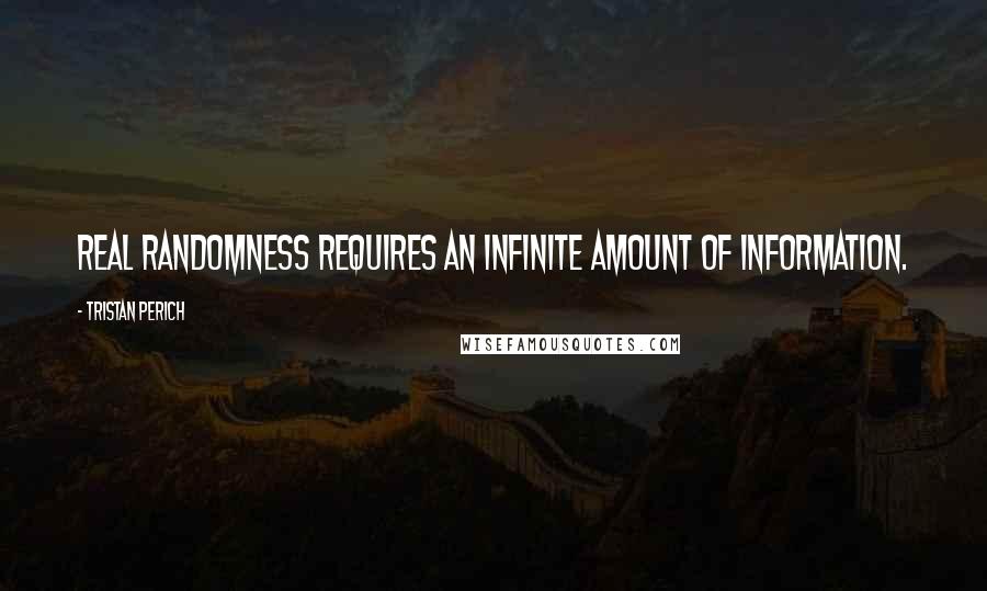 Tristan Perich quotes: Real randomness requires an infinite amount of information.