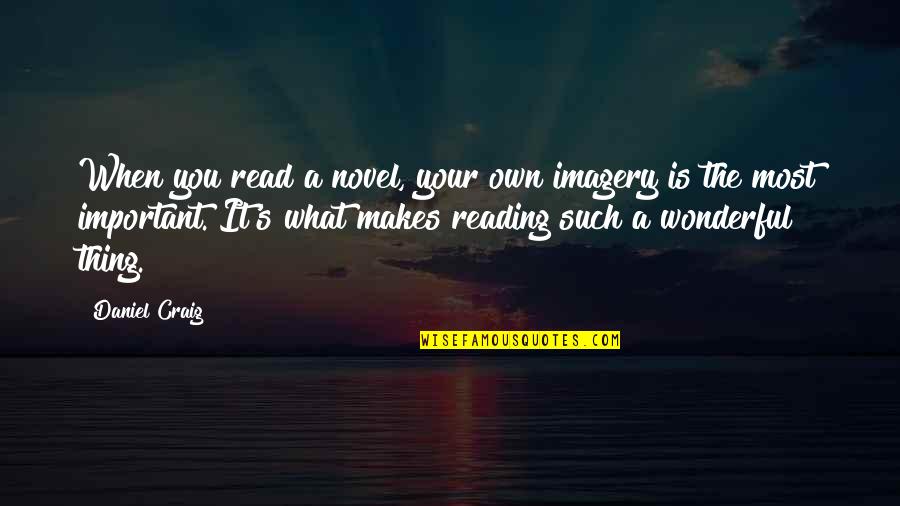 Tristao Trading Quotes By Daniel Craig: When you read a novel, your own imagery