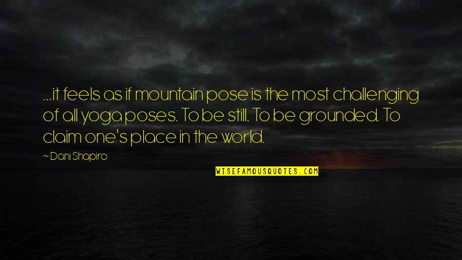 Tristeza Nao Quotes By Dani Shapiro: ...it feels as if mountain pose is the Tristeza Nao Quotes By Dani Shapiro: ...it feels as if mountain pose is the