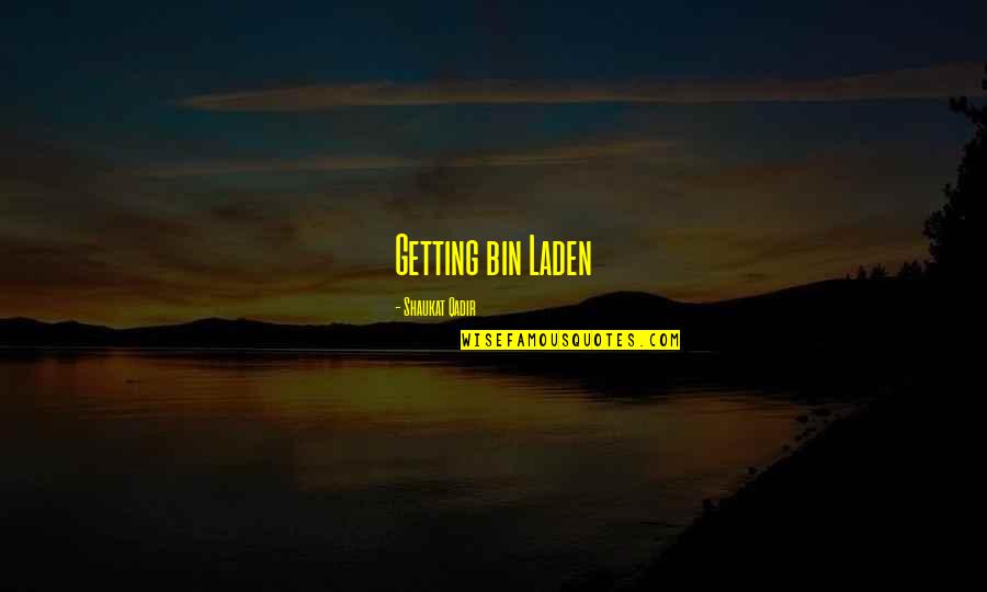 Triumph And Defeat Quotes By Shaukat Qadir: Getting bin Laden