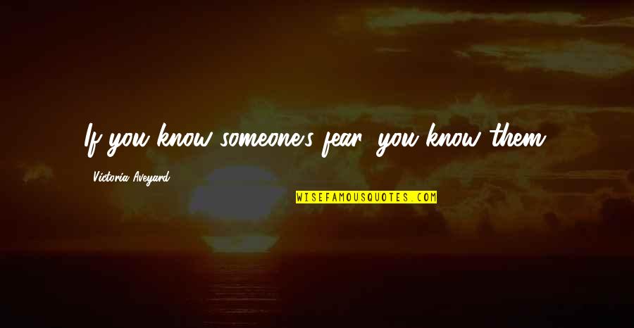 Triumphed Quotes By Victoria Aveyard: If you know someone's fear, you know them. Triumphed Quotes By Victoria Aveyard: If you know someone's fear, you know them.
