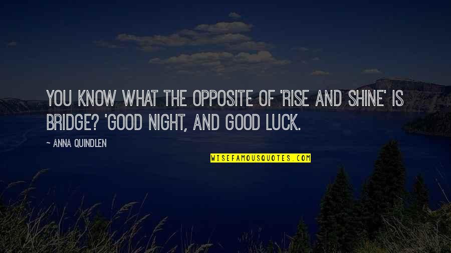 Triunfo Arka Quotes By Anna Quindlen: You know what the opposite of 'rise and Triunfo Arka Quotes By Anna Quindlen: You know what the opposite of 'rise and