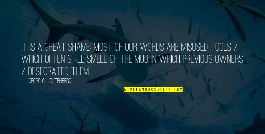 Trivino Perez Quotes By Georg C. Lichtenberg: It is a great shame; most of our
