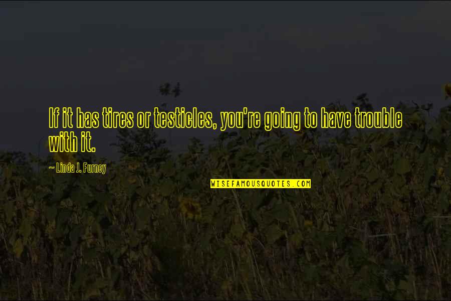 Trochees Meter Quotes By Linda J. Furney: If it has tires or testicles, you're going Trochees Meter Quotes By Linda J. Furney: If it has tires or testicles, you're going