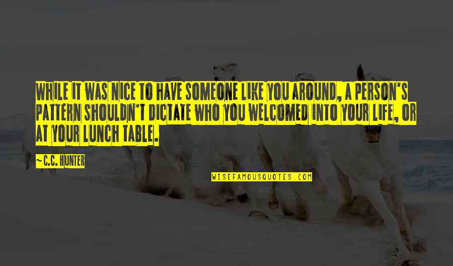 Troconis Update Quotes By C.C. Hunter: While it was nice to have someone like Troconis Update Quotes By C.C. Hunter: While it was nice to have someone like