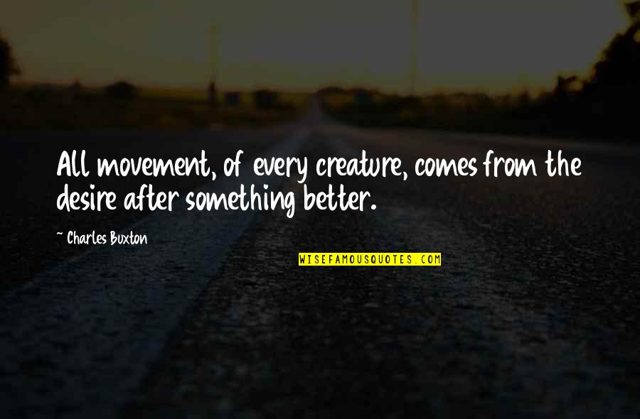 Trodon Uputstvo Quotes By Charles Buxton: All movement, of every creature, comes from the