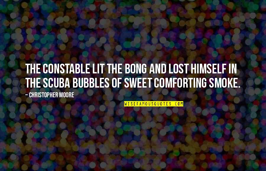 Trompo Para Quotes By Christopher Moore: The constable lit the bong and lost himself Trompo Para Quotes By Christopher Moore: The constable lit the bong and lost himself