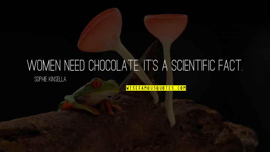 Trotac Quotes By Sophie Kinsella: Women need chocolate. It's a scientific fact.