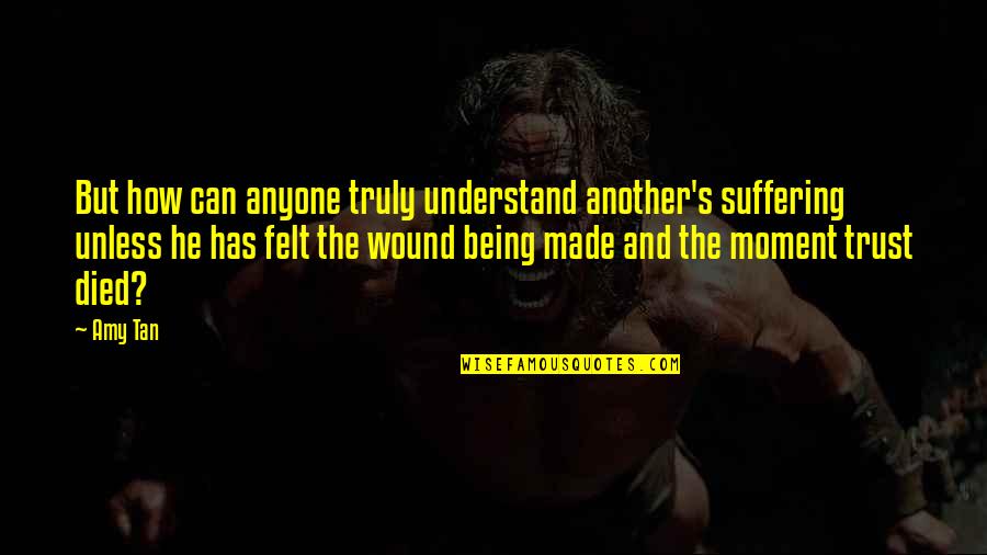 Troubled Minds Quotes By Amy Tan: But how can anyone truly understand another's suffering Troubled Minds Quotes By Amy Tan: But how can anyone truly understand another's suffering