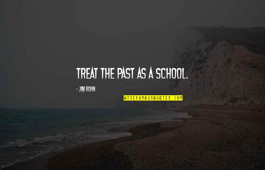 Trowell Jernigan Quotes By Jim Rohn: Treat the past as a school.