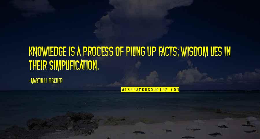 Troy 2004 Hector Quotes By Martin H. Fischer: Knowledge is a process of piling up facts;