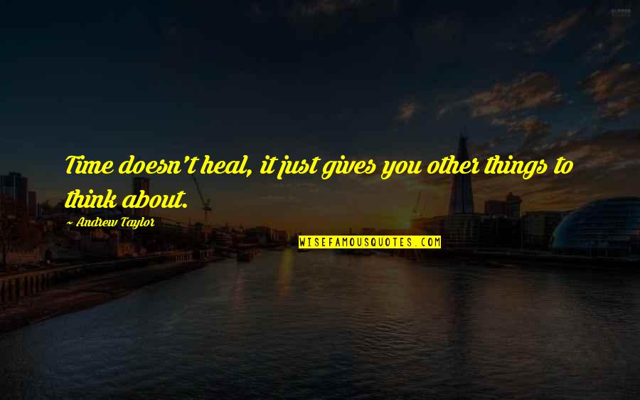 Troy Donahue Quotes By Andrew Taylor: Time doesn't heal, it just gives you other