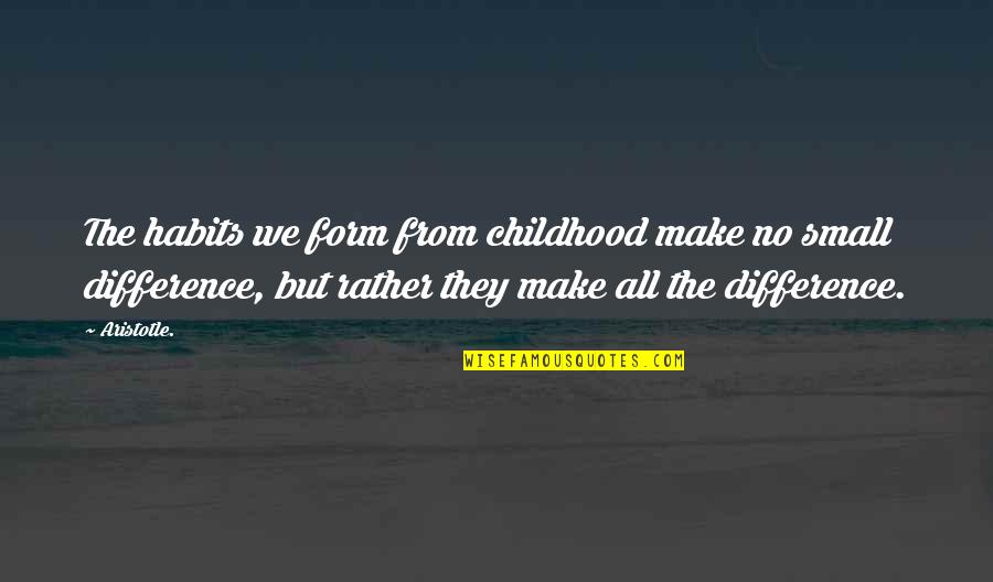 Troye Sivan Lyric Quotes By Aristotle.: The habits we form from childhood make no Troye Sivan Lyric Quotes By Aristotle.: The habits we form from childhood make no
