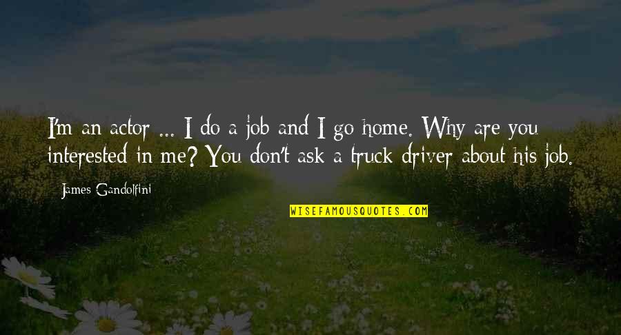 Truck Driver Quotes By James Gandolfini: I'm an actor ... I do a job