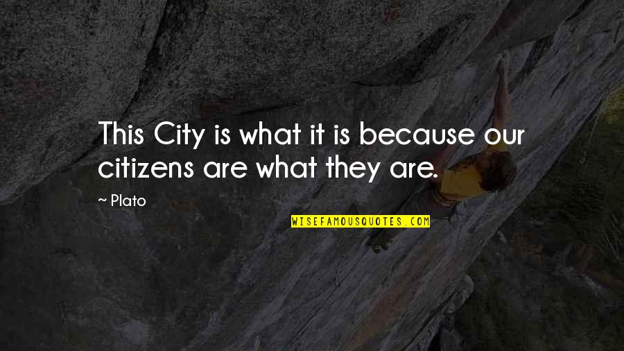 Truculently Quotes By Plato: This City is what it is because our